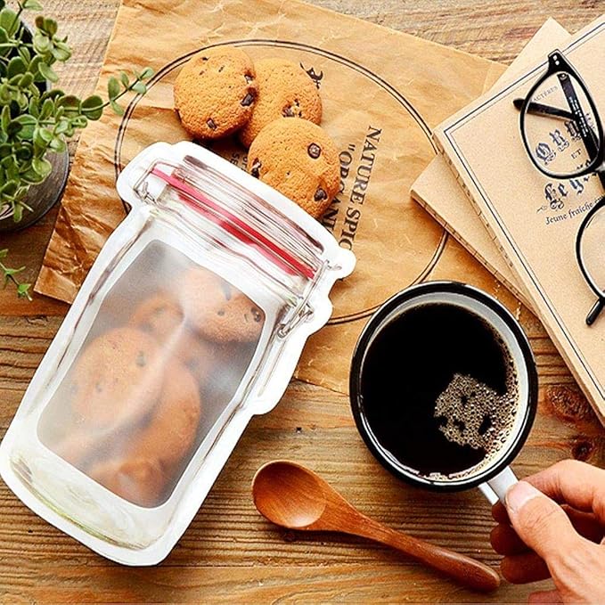 Reusable Jar-Style Food Storage Bags – 3 Pieces