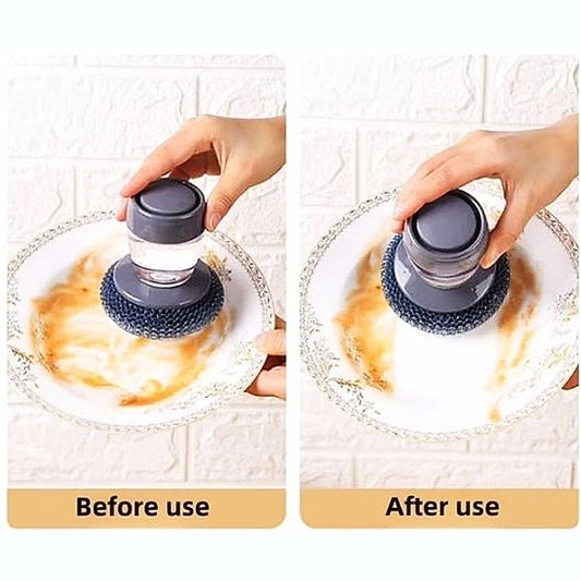 VISTORA soap dispensing cleaning brush in use