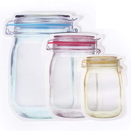 Reusable Jar-Style Food Storage Bags – 3 Pieces