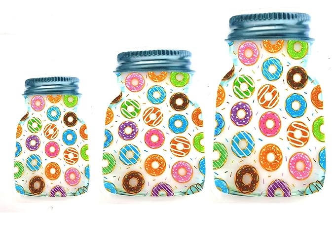 Reusable Jar-Style Food Storage Bags – 3 Pieces