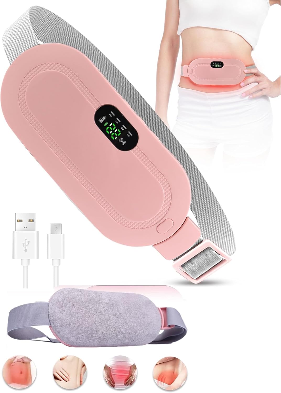 Period Cramp Relief Heating & Massage Pad