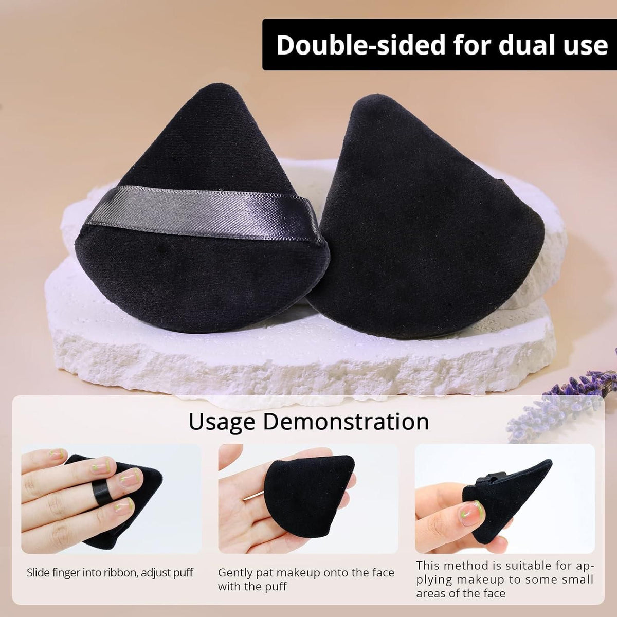 Triangle Powder Puffs for Face Powder Makeup Puff for Loose (Pack of 1)