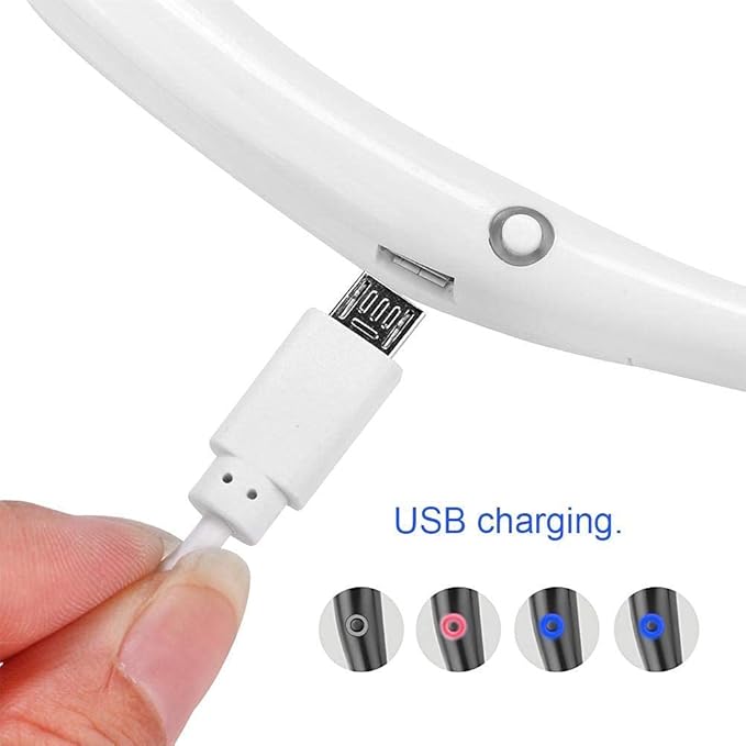 USB Rechargeable Hands-Free Neck Fan with Light