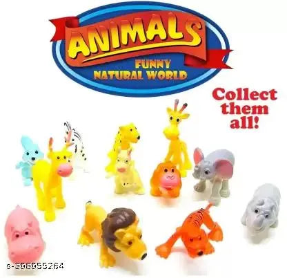 Jungle Animal Figure Set for Kids – 12 Pieces