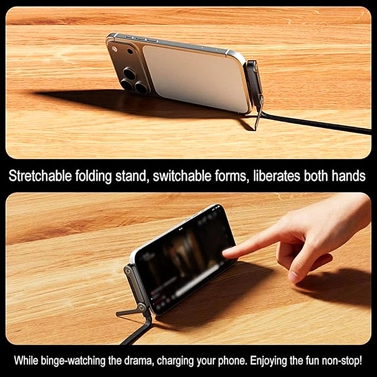 VISTORA 2-in-1 holder charger cable stand view