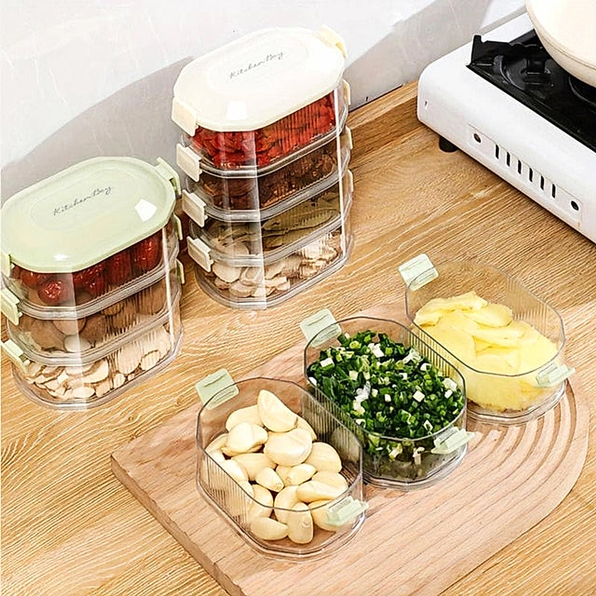 VISTORA transparent kitchen spice organizer